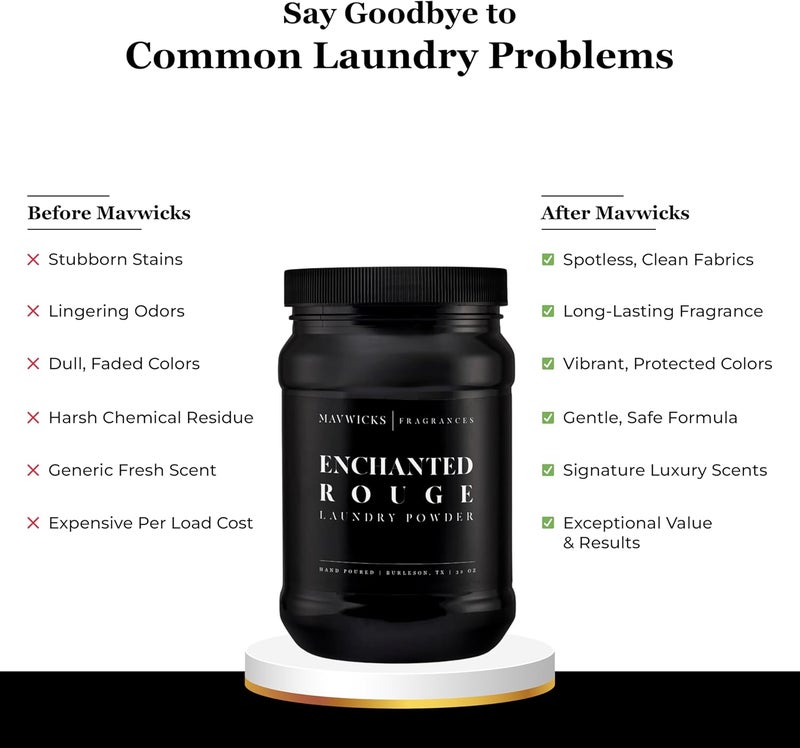 Mavwicks - Luxury Laundry Detergent Powder (Enchanted Rouge) 32 Oz – Concentrated for Tough Stains and Odors, For All Washing machine types – Gentle on Fabrics - Image 3